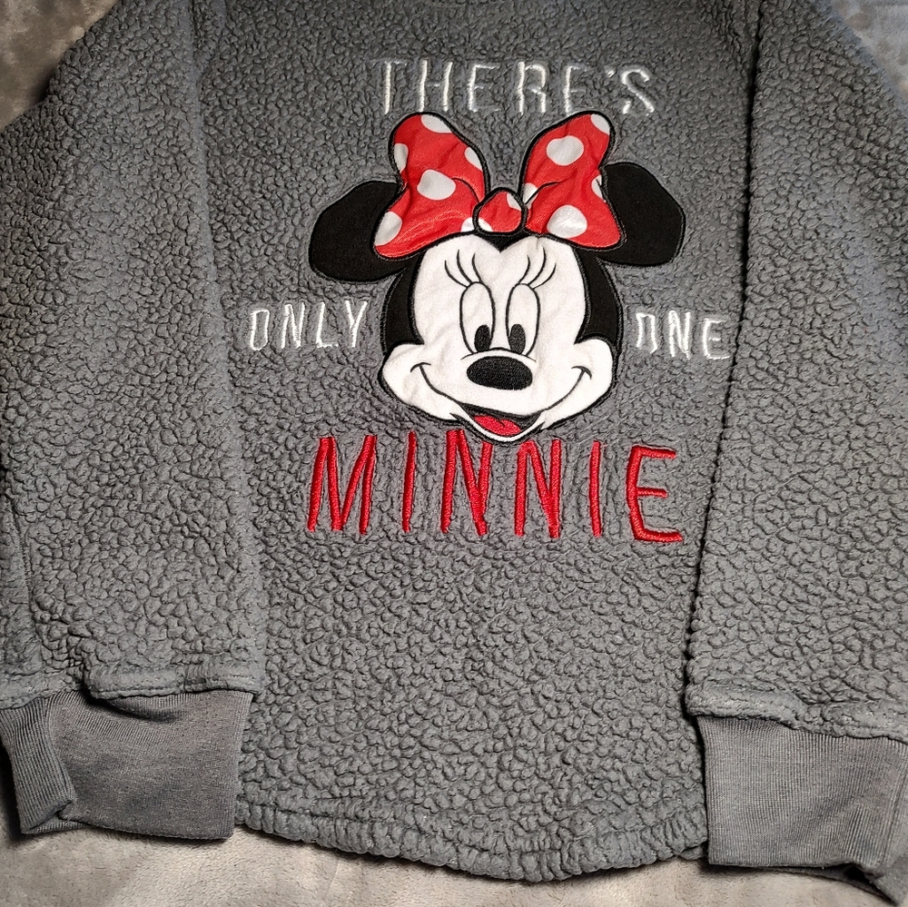 Disney "There's Only One Minnie" Sherpa Long Sleeve Top